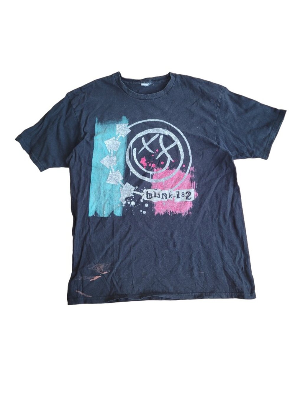 Vintage Unisex Grey Blink-182 Self Titled Pop Punk Band Graphic Tee (size OS)